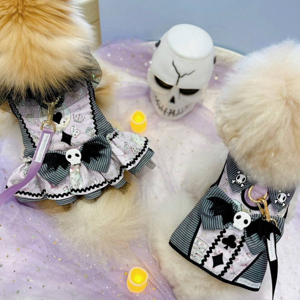 Glitter Pooch Harness ชุดรัดอก สายจูง เสื้อผ้า สุนัข, หมา, แมว, สัตว์เลี้ยง พร้อม สายจูง รุ่น Halloween Girl 2023 - GLITTER POOCH DOG & CAT HARNESS