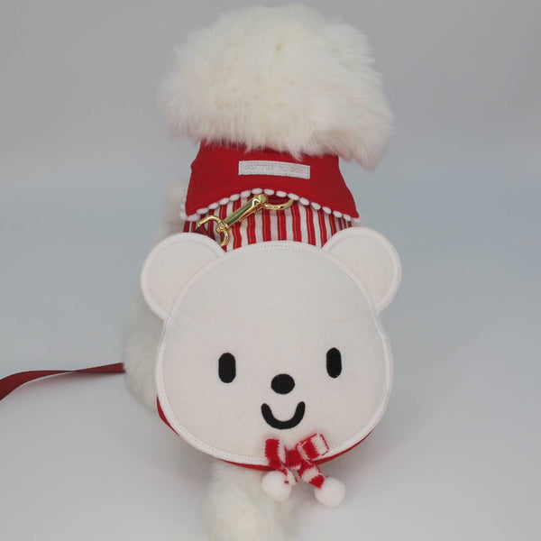 Glitter Pooch Harness ชุดรัดอก สายจูง เสื้อผ้า สุนัข, หมา, แมว, สัตว์เลี้ยง พร้อม สายจูง รุ่น Wintry Bear Jubilee - GLITTER POOCH DOG & CAT HARNESS