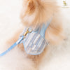 Glitter Pooch Harness ชุดรัดอก สายจูง เสื้อผ้า สุนัข, หมา, แมว, สัตว์เลี้ยง พร้อม สายจูง รุ่น Blue Pastel Gentleman - GLITTER POOCH DOG & CAT HARNESS