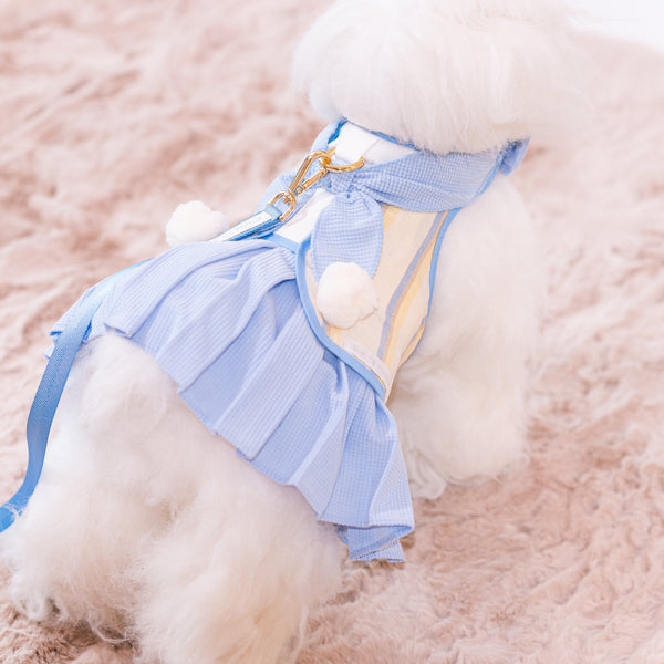 Glitter Pooch Harness ชุดรัดอก สายจูง เสื้อผ้า สุนัข, หมา, แมว, สัตว์เลี้ยง พร้อม สายจูง รุ่น Abigale Bobble - GLITTER POOCH DOG & CAT HARNESS