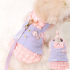 Glitter Pooch Harness ชุดรัดอก สายจูง เสื้อผ้า สุนัข, หมา, แมว, สัตว์เลี้ยง พร้อม สายจูง รุ่น Me Puffy & Bee Bestie in Sherbet - GLITTER POOCH DOG & CAT HARNESS