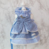 Glitter Pooch Harness ชุดรัดอก สายจูง เสื้อผ้า สุนัข, หมา, แมว, สัตว์เลี้ยง พร้อม สายจูง รุ่น Gigi Denim Drape - GLITTER POOCH DOG & CAT HARNESS