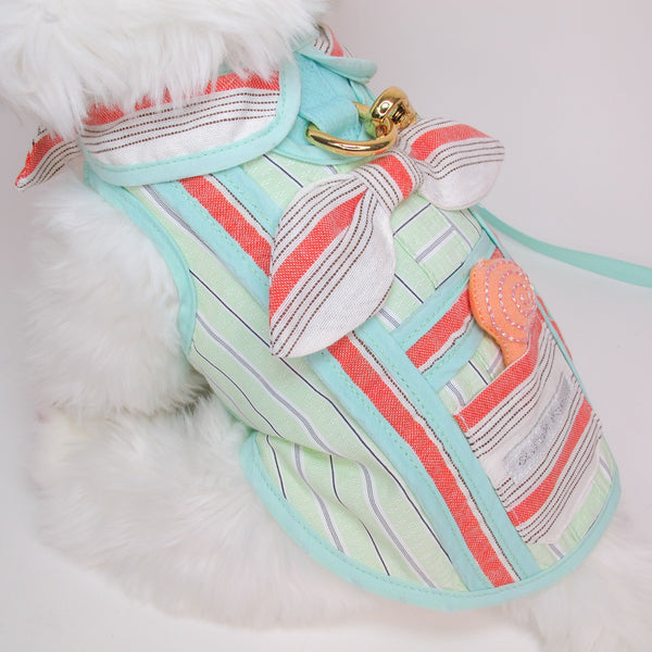 Glitter Pooch Harness ชุดรัดอก สายจูง เสื้อผ้า สุนัข, หมา, แมว, สัตว์เลี้ยง พร้อม สายจูง รุ่น GP0254