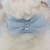 Glitter Pooch Harness ชุดรัดอก สายจูง เสื้อผ้า สุนัข, หมา, แมว, สัตว์เลี้ยง พร้อม สายจูง รุ่น BOWnebelle Charmy - Sky - GLITTER POOCH DOG & CAT HARNESS