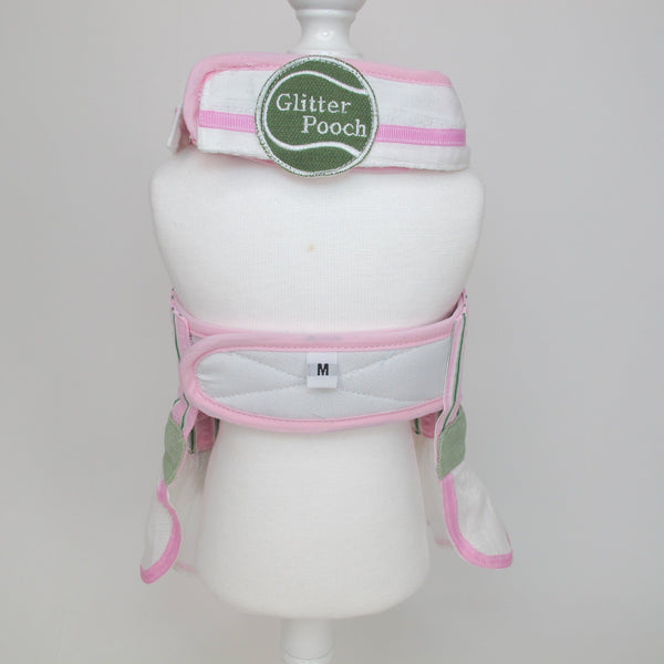 Glitter Pooch Harness ชุดรัดอก สายจูง เสื้อผ้า สุนัข, หมา, แมว, สัตว์เลี้ยง พร้อม สายจูง รุ่น Tennis Club Girl - GLITTER POOCH DOG & CAT HARNESS