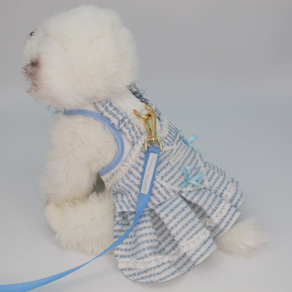 Glitter Pooch Harness ชุดรัดอก สายจูง เสื้อผ้า สุนัข, หมา, แมว, สัตว์เลี้ยง พร้อม สายจูง รุ่น Winterglam Heartlace - GLITTER POOCH DOG & CAT HARNESS