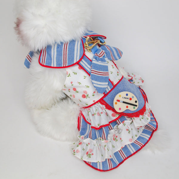 Glitter Pooch Harness ชุดรัดอก สายจูง เสื้อผ้า สุนัข, หมา, แมว, สัตว์เลี้ยง พร้อม สายจูง รุ่น The Countryside Atelier-Girl - GLITTER POOCH DOG & CAT HARNESS