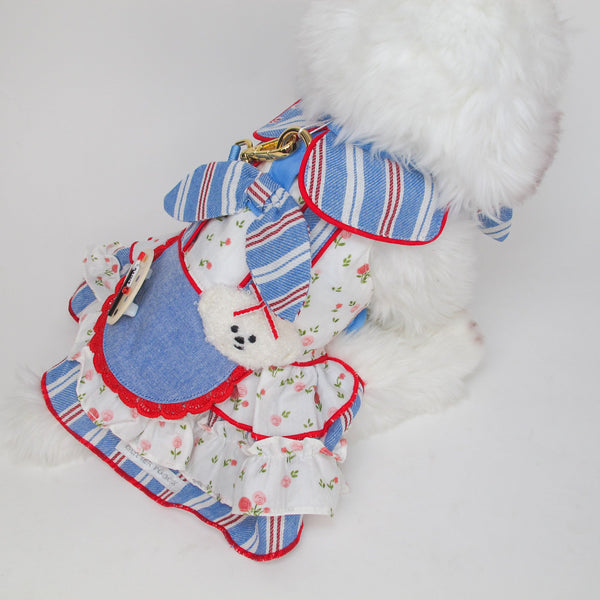 Glitter Pooch Harness ชุดรัดอก สายจูง เสื้อผ้า สุนัข, หมา, แมว, สัตว์เลี้ยง พร้อม สายจูง รุ่น The Countryside Atelier-Girl - GLITTER POOCH DOG & CAT HARNESS