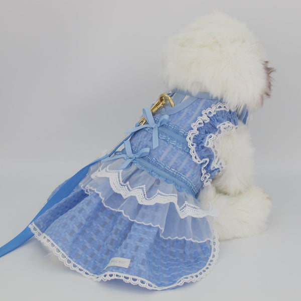 Glitter Pooch Harness ชุดรัดอก สายจูง เสื้อผ้า สุนัข, หมา, แมว, สัตว์เลี้ยง พร้อม สายจูง รุ่น Twinkle Icicle - GLITTER POOCH DOG & CAT HARNESS