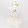 Glitter Pooch Harness ชุดรัดอก สายจูง เสื้อผ้า สุนัข, หมา, แมว, สัตว์เลี้ยง พร้อม สายจูง รุ่น Étoile Tulle Ballet - Yellow