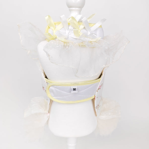 Glitter Pooch Harness ชุดรัดอก สายจูง เสื้อผ้า สุนัข, หมา, แมว, สัตว์เลี้ยง พร้อม สายจูง รุ่น Étoile Tulle Ballet - Yellow