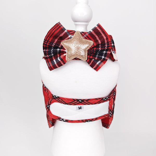 Glitter Pooch Harness ชุดรัดอก สายจูง เสื้อผ้า สุนัข, หมา, แมว, สัตว์เลี้ยง พร้อม สายจูง รุ่น Starry Noel Soirée Boy