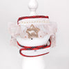 Glitter Pooch Harness ชุดรัดอก สายจูง เสื้อผ้า สุนัข, หมา, แมว, สัตว์เลี้ยง พร้อม สายจูง รุ่น Starry Noel Soirée - White