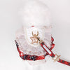 Glitter Pooch Harness ชุดรัดอก สายจูง เสื้อผ้า สุนัข, หมา, แมว, สัตว์เลี้ยง พร้อม สายจูง รุ่น Starry Noel Soirée - White