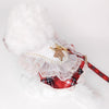 Glitter Pooch Harness ชุดรัดอก สายจูง เสื้อผ้า สุนัข, หมา, แมว, สัตว์เลี้ยง พร้อม สายจูง รุ่น Starry Noel Soirée - White