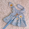 Glitter Pooch Harness ชุดรัดอก สายจูง เสื้อผ้า สุนัข, หมา, แมว, สัตว์เลี้ยง พร้อม สายจูง รุ่น Deary Daisy Serene - GLITTER POOCH DOG & CAT HARNESS