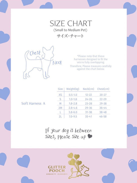 Glitter Pooch Harness ชุดรัดอก สายจูง เสื้อผ้า สุนัข, หมา, แมว, สัตว์เลี้ยง พร้อม สายจูง รุ่น The Regetta Club - Girl