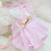 Glitter Pooch Harness ชุดรัดอก สายจูง เสื้อผ้า สุนัข, หมา, แมว, สัตว์เลี้ยง พร้อม สายจูง รุ่น Pinky Tingable - GLITTER POOCH DOG & CAT HARNESS