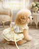 Glitter Pooch Harness ชุดรัดอก สายจูง เสื้อผ้า สุนัข, หมา, แมว, สัตว์เลี้ยง พร้อม สายจูง รุ่น Bridgerton in Bloom Little Wings - Yellow