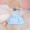 Glitter Pooch ชุดรัดอก สายจูง เสื้อผ้า สุนัข, หมา, แมว, สัตว์เลี้ยง พร้อม สายจูง รุ่น Lady Victorian Blue - GLITTER POOCH DOG & CAT HARNESS