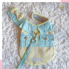 Glitter Pooch Harness ชุดรัดอก สายจูง เสื้อผ้า สุนัข, หมา, แมว, สัตว์เลี้ยง พร้อม สายจูง รุ่น Mint Pastel Strip - GLITTER POOCH DOG & CAT HARNESS