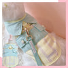 Glitter Pooch Harness ชุดรัดอก สายจูง เสื้อผ้า สุนัข, หมา, แมว, สัตว์เลี้ยง พร้อม สายจูง รุ่น Mint Pastel Strip - GLITTER POOCH DOG & CAT HARNESS