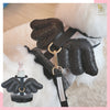 Glitter Pooch Harness ชุดรัดอก สายจูง เสื้อผ้า สุนัข, หมา, แมว, สัตว์เลี้ยง พร้อม สายจูง รุ่น Little Demon Wing - GLITTER POOCH DOG & CAT HARNESS