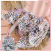 Glitter Pooch ชุดรัดอก สายจูง เสื้อผ้า สุนัข, หมา, แมว, สัตว์เลี้ยง พร้อม สายจูง รุ่น Lolita in Bloom White - GLITTER POOCH DOG & CAT HARNESS