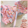 Glitter Pooch ชุดรัดอก สายจูง เสื้อผ้า สุนัข, หมา, แมว, สัตว์เลี้ยง พร้อม สายจูง รุ่น Tulip Dreamer Peach - GLITTER POOCH DOG & CAT HARNESS