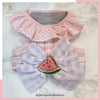 Glitter Pooch Harness ชุดรัดอก สายจูง เสื้อผ้า สุนัข, หมา, แมว, สัตว์เลี้ยง พร้อม สายจูง รุ่น Watermelon Scotty - GLITTER POOCH DOG & CAT HARNESS