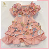 Glitter Pooch ชุดรัดอก สายจูง เสื้อผ้า สุนัข, หมา, แมว, สัตว์เลี้ยง พร้อม สายจูง รุ่น Tulip Dreamer Peach - GLITTER POOCH DOG & CAT HARNESS