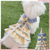 Glitter Pooch ชุดรัดอก สายจูง เสื้อผ้า สุนัข, หมา, แมว, สัตว์เลี้ยง พร้อม สายจูง รุ่น Lady Middleton Yellow - GLITTER POOCH DOG & CAT HARNESS