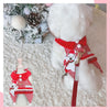 Glitter Pooch Harness ชุดรัดอก สายจูง เสื้อผ้า สุนัข, หมา, แมว, สัตว์เลี้ยง พร้อม สายจูง รุ่น White Polar X'mas Boy - GLITTER POOCH DOG & CAT HARNESS