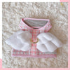 Glitter Pooch Harness ชุดรัดอก สายจูง เสื้อผ้า สุนัข, หมา, แมว, สัตว์เลี้ยง พร้อม สายจูง รุ่น Double Wing Pink - GLITTER POOCH DOG & CAT HARNESS