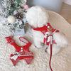 Glitter Pooch Harness ชุดรัดอก สายจูง เสื้อผ้า สุนัข, หมา, แมว, สัตว์เลี้ยง พร้อม สายจูง รุ่น White Polar X'mas Boy - GLITTER POOCH DOG & CAT HARNESS